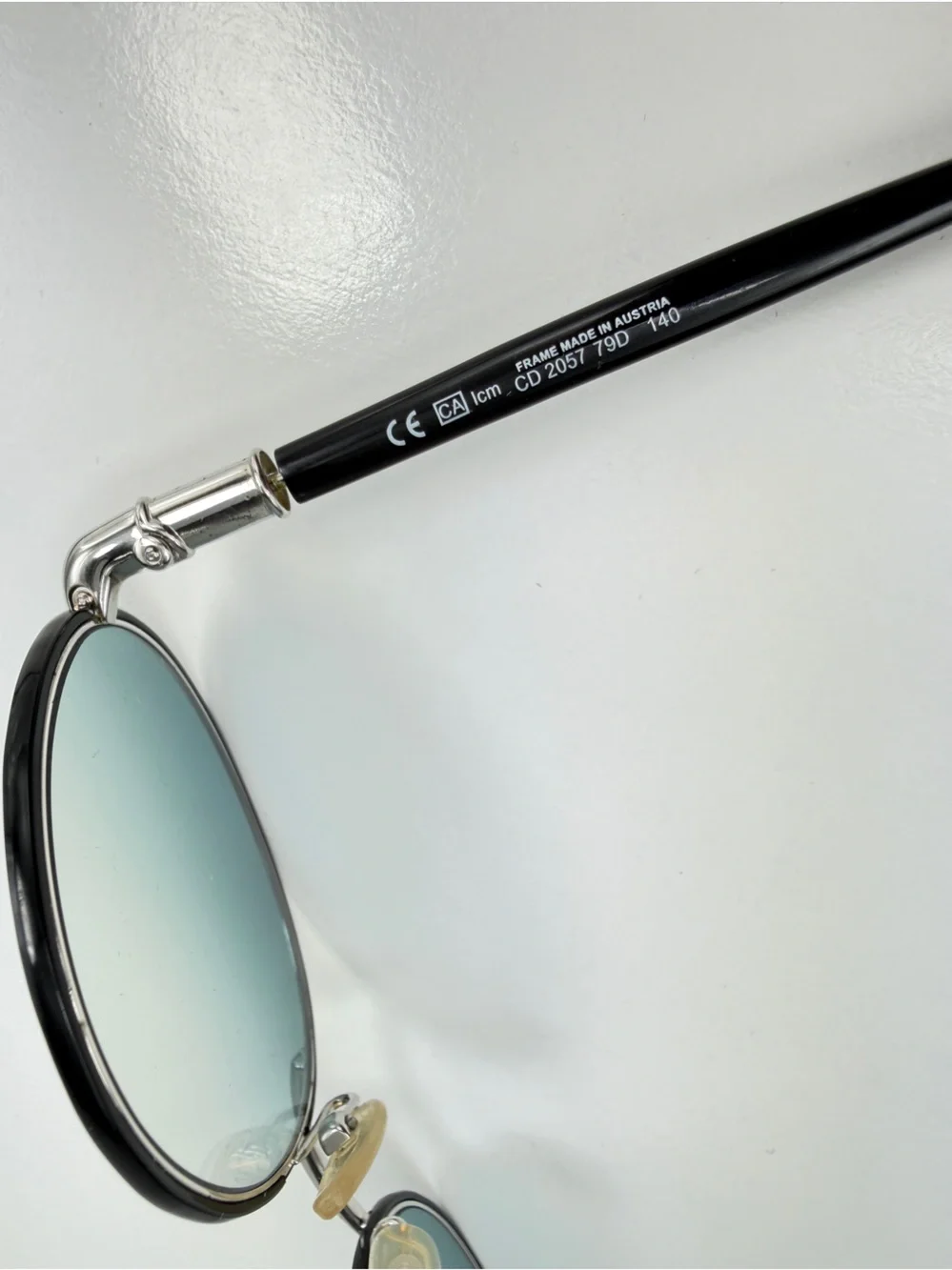 Vintage Christian Dior 2057 79D Sunglasses Custom Teal Mirror Oval 90s Full Set